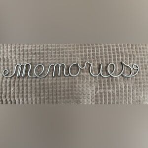 Memories 3D Silver Wall Decor Sign “Memories” 27x3” Custom Made
